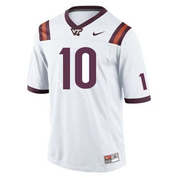 Men #10 Frank Loria Virginia Tech Hokies College Football Jerseys Sale-Maroon